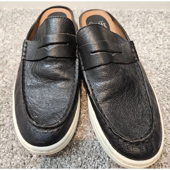 Sofft Woman Size 8.5 Leather Shay Summer Mules Black Comfort  Casual Worn Once - Picture 2 of 9